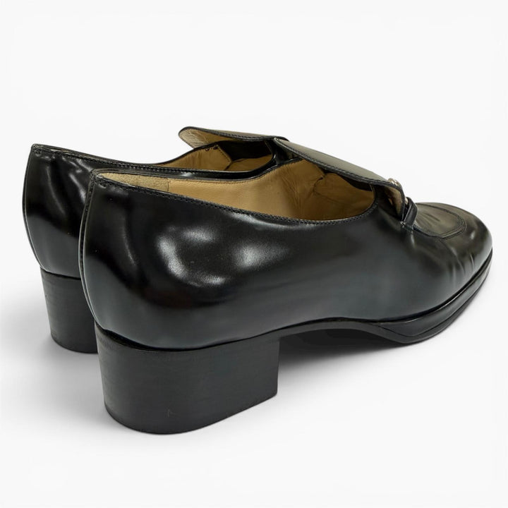 Discounted Great GUCCI Leather shoes horsebit pumps black leather Women 36 100 0413