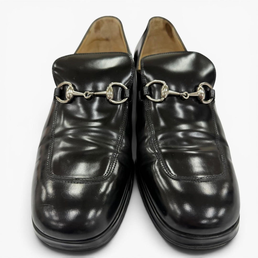 Discounted Great GUCCI Leather shoes horsebit pumps black leather Women 36 100 0413