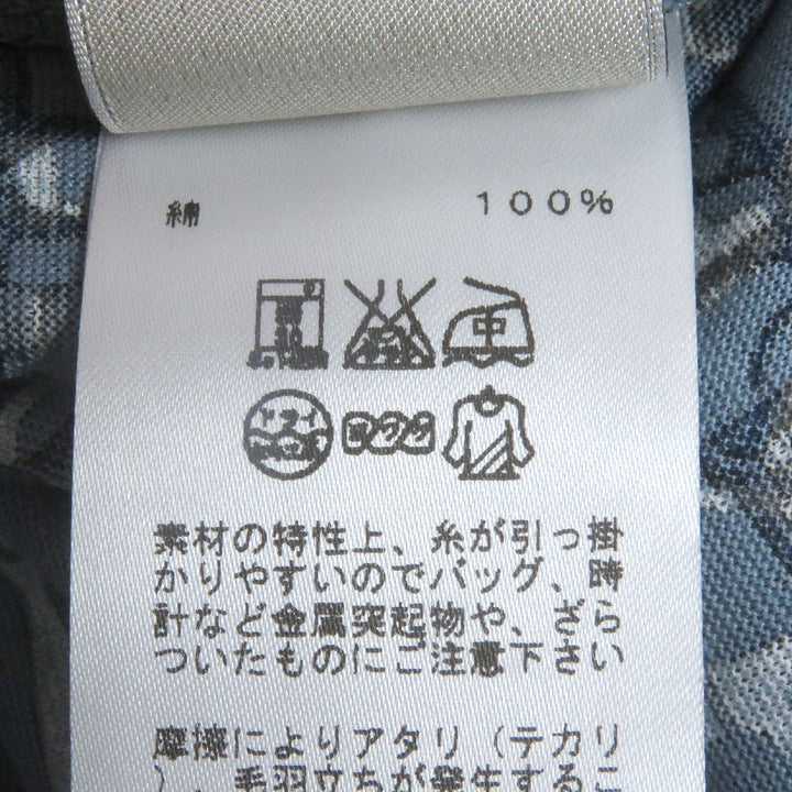 HERMES 半袖Tシャツ ラビリンス ホースビット 薄手 ライトブルー コットン メンズ M