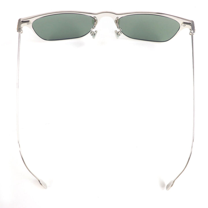 Excellent FRED sunglasses Silver Green Lens Titanium mens FG40009U