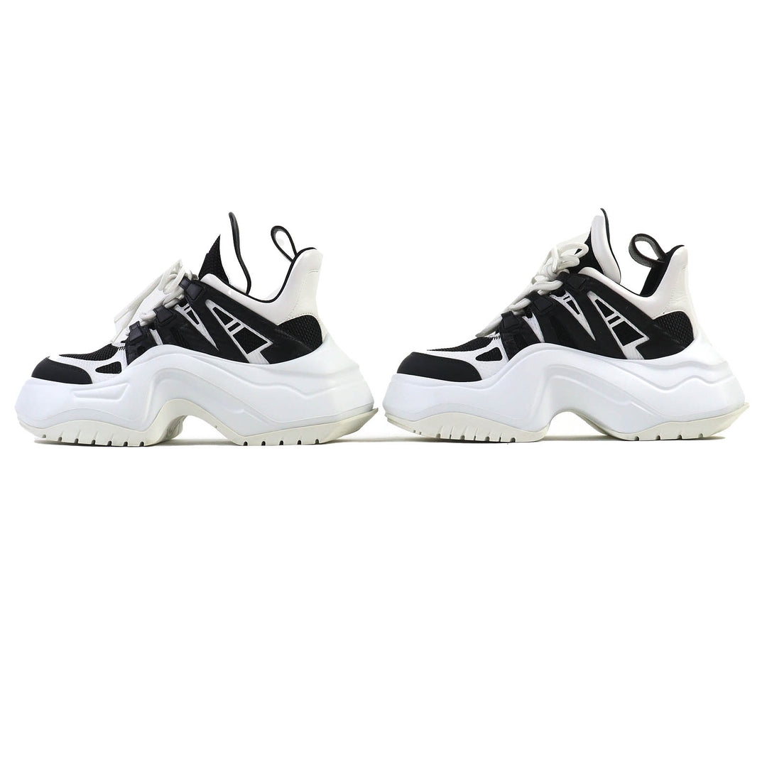 Great LOUIS VUITTON sneakers White black Women 36.5