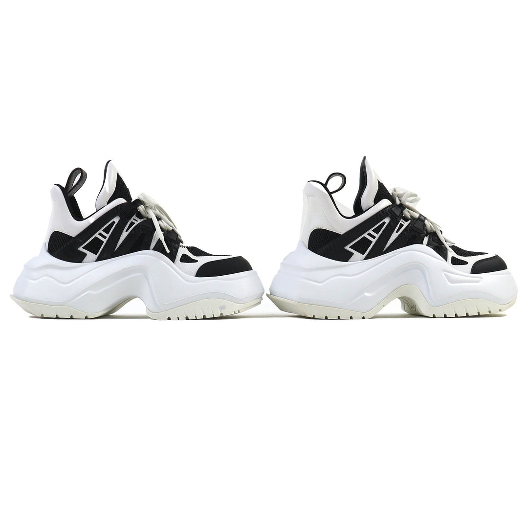 Great LOUIS VUITTON sneakers White black Women 36.5