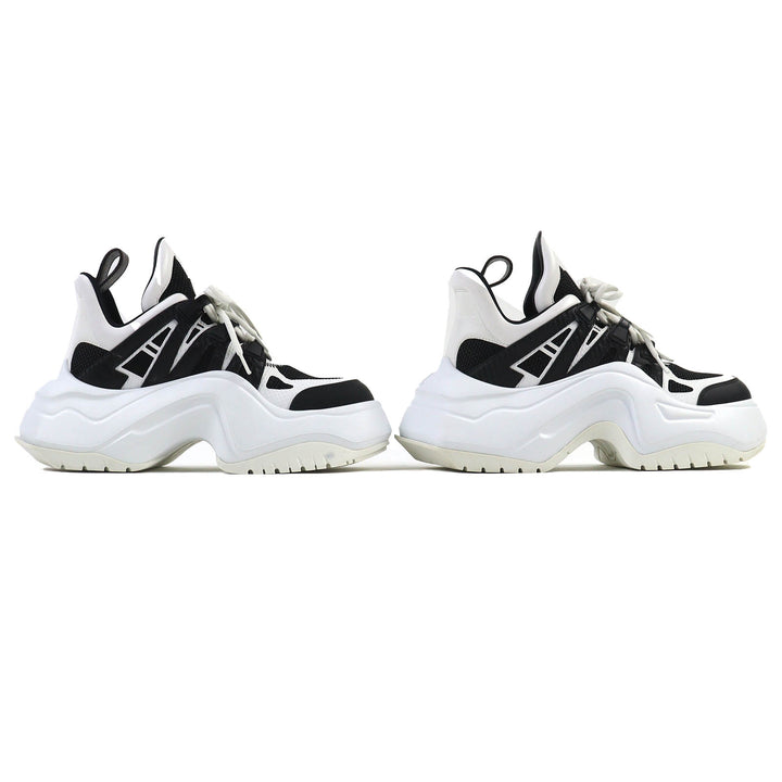 Great LOUIS VUITTON sneakers White black Women 36.5