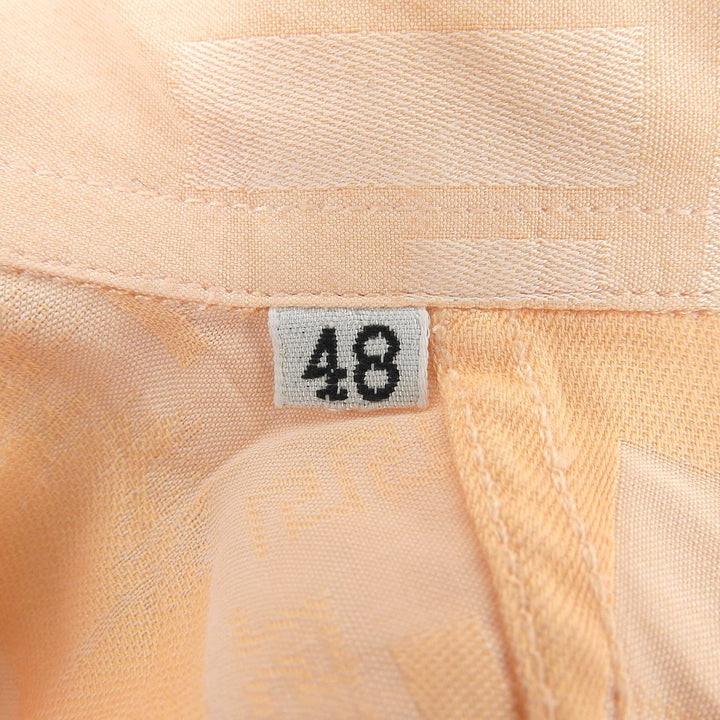 Great Gianni Versace Long sleeve shirt Vintage All-over Pattern salmon pink 48