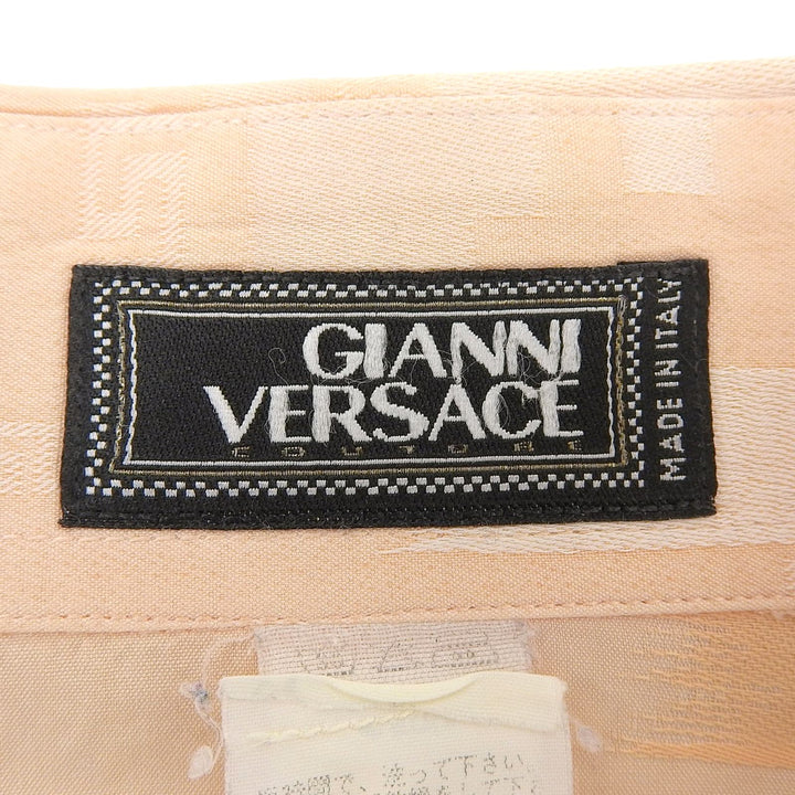 Great Gianni Versace Long sleeve shirt Vintage All-over Pattern salmon pink 48