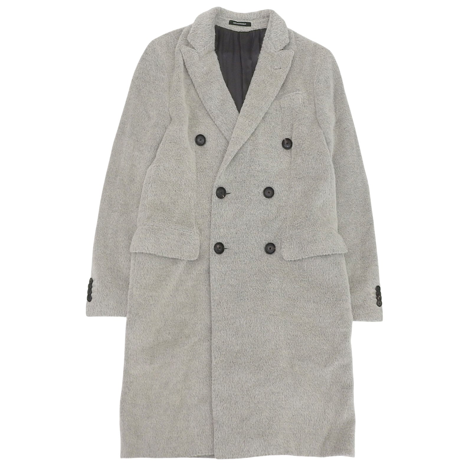 Excellent EMPORIO ARMANI Double chester coat gray alpaca mens 46