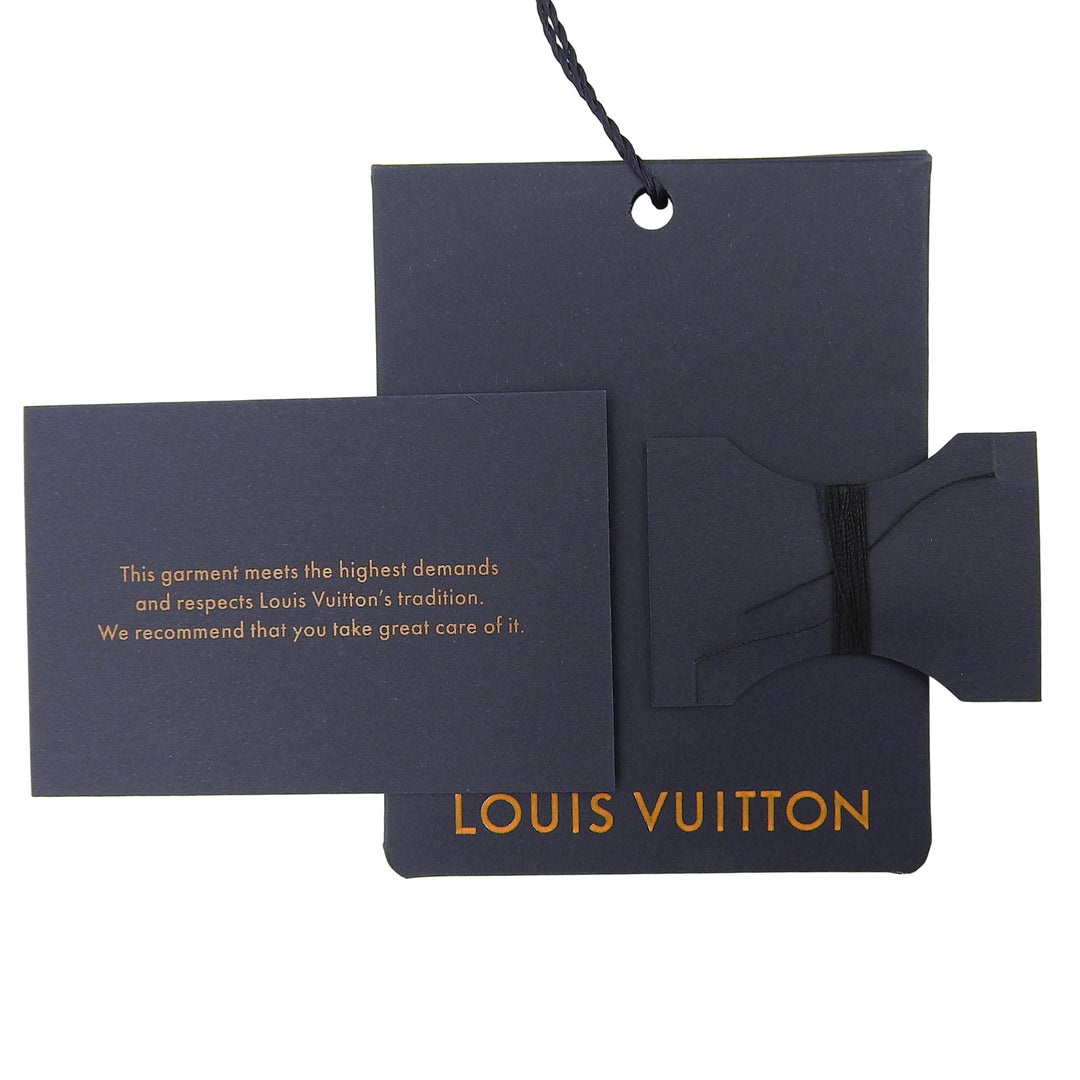 新品 LOUIS VUITTON スカート ボーダー柄 サテン ブラック ベージュ シルク レディース 36