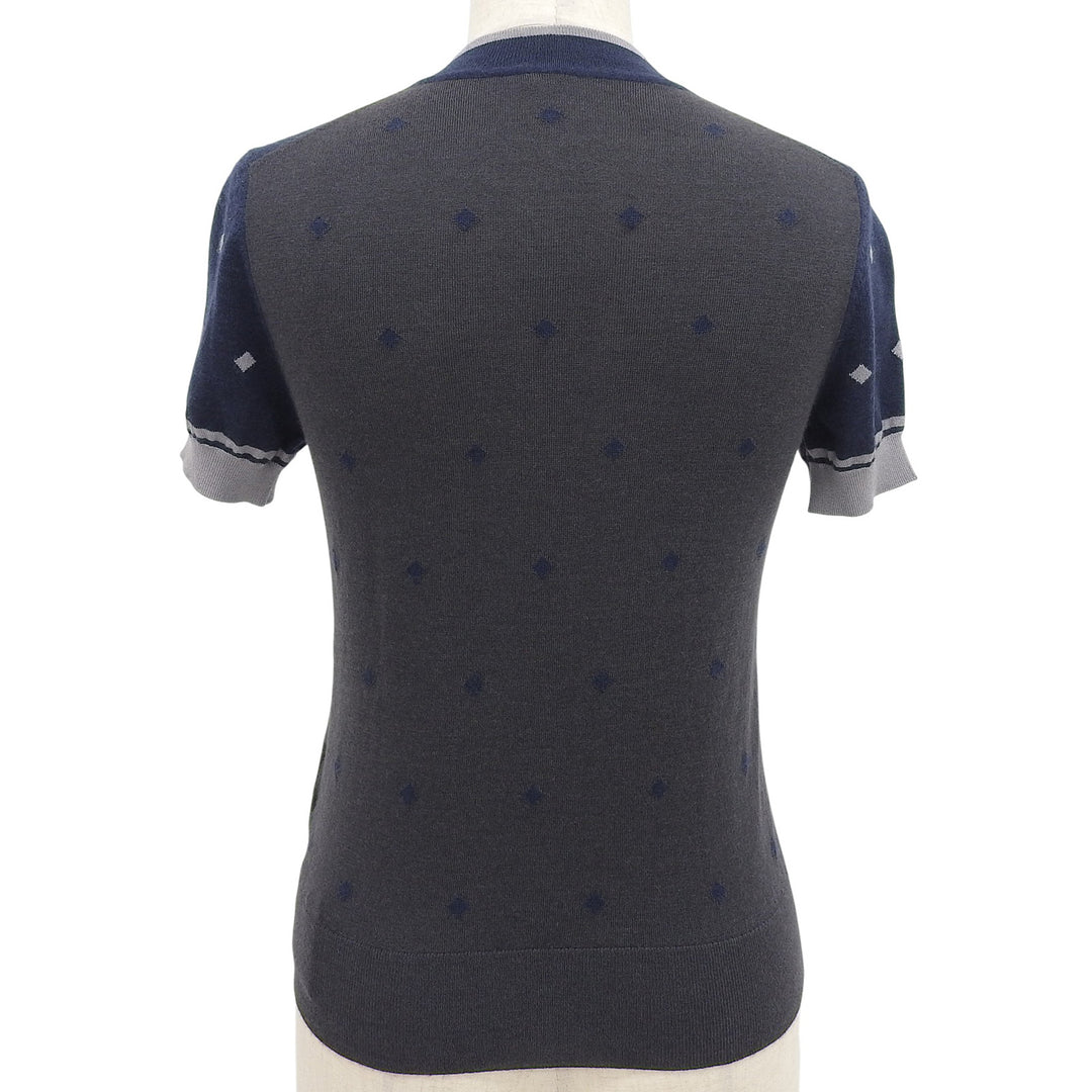 Pristine HERMES knit Harness of the court Short sleeve cashmere Women 36