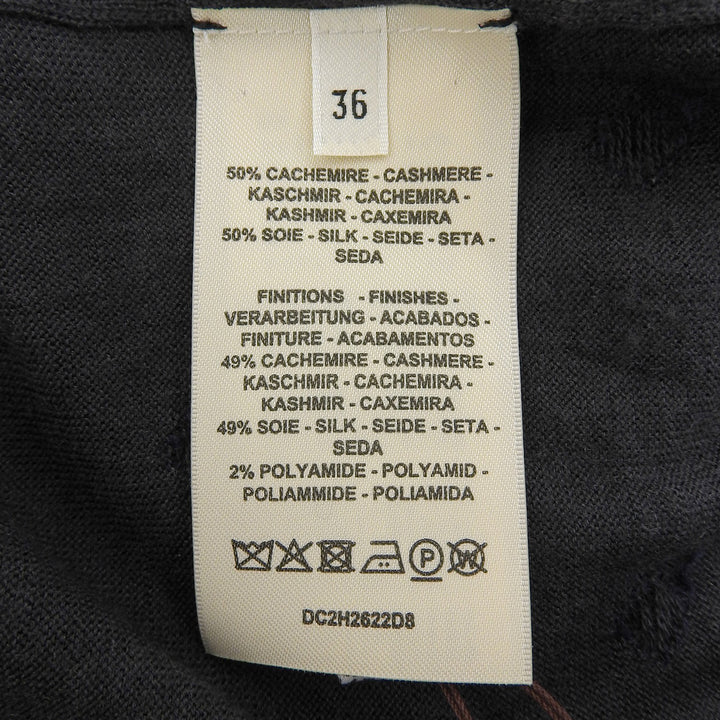 Pristine HERMES knit Harness of the court Short sleeve cashmere Women 36