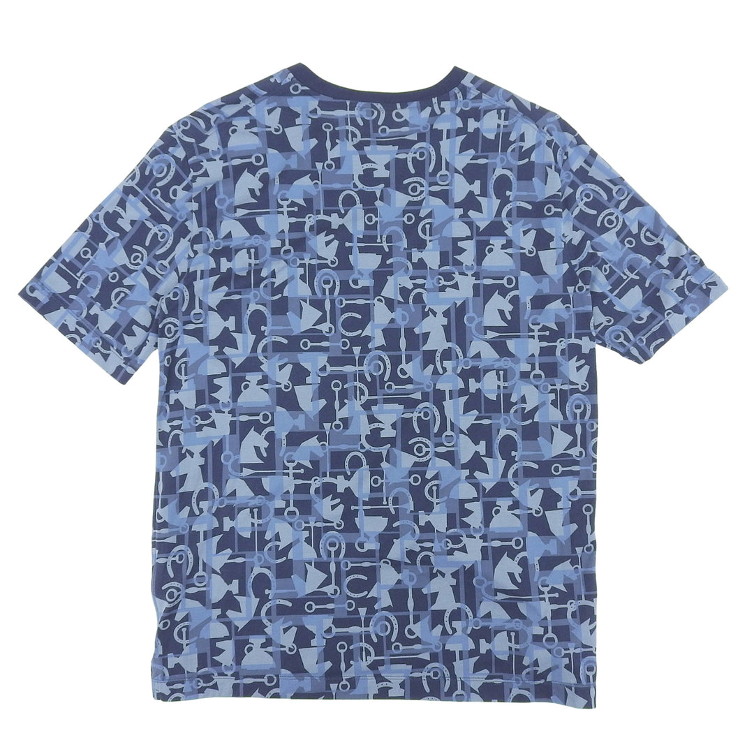 Excellent HERMES Short sleeve T-shirt Horse print short sleeve cotton L