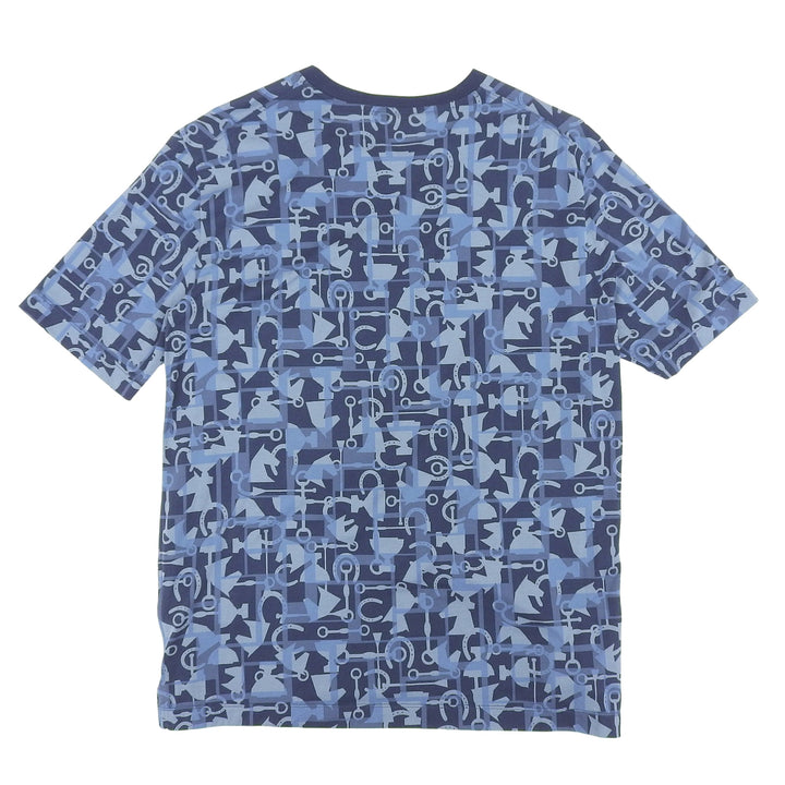 Excellent HERMES Short sleeve T-shirt Horse print short sleeve cotton L