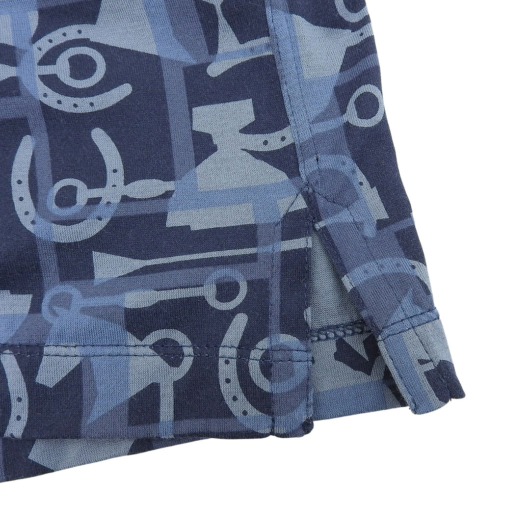 Excellent HERMES Short sleeve T-shirt Horse print short sleeve cotton L