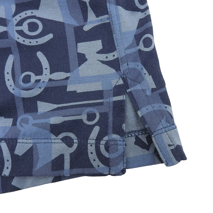 Excellent HERMES Short sleeve T-shirt Horse print short sleeve cotton L