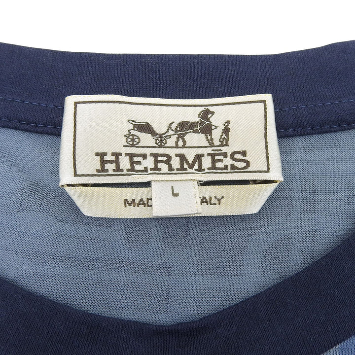 Excellent HERMES Short sleeve T-shirt Horse print short sleeve cotton L