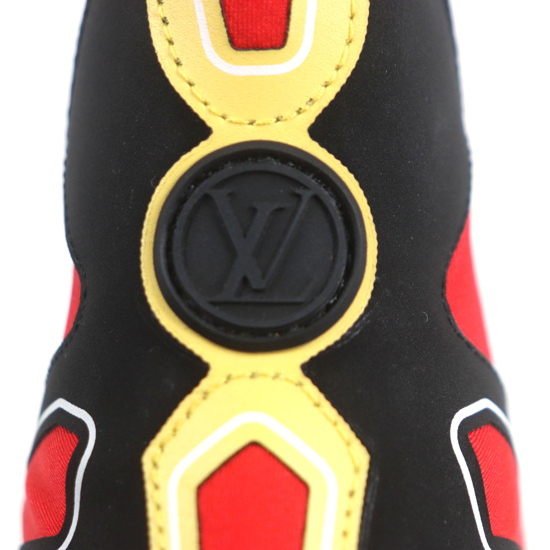 Great LOUIS VUITTON sneakers Arclight line socks Red Black Yellow Nylon mens 42