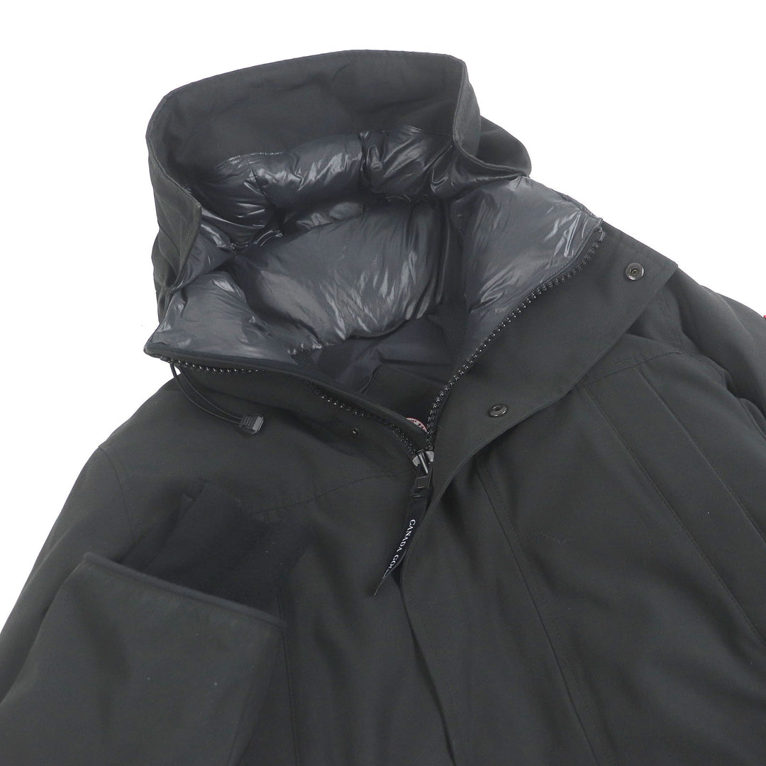 Great CANADA GOOSE down coat SANFORD PARKA Logo patch hooded black