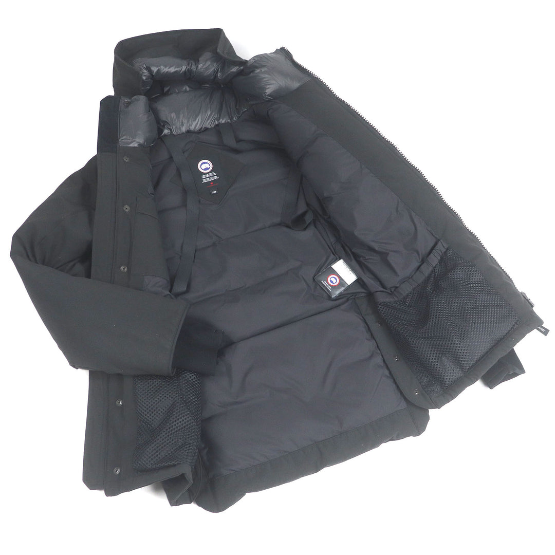 Great CANADA GOOSE down coat SANFORD PARKA Logo patch hooded black