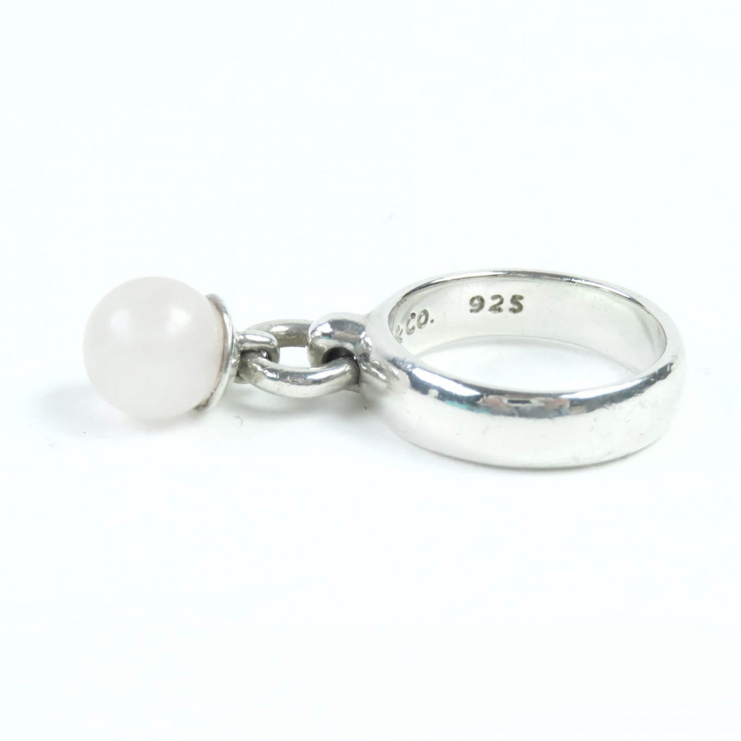 Great TIFFANY&Co. Ring Balloon Dangle Ring quartz Silver SV925 Women