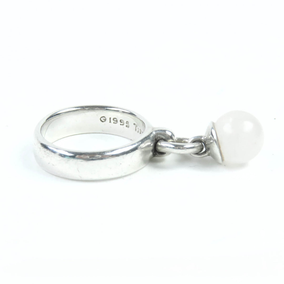 Great TIFFANY&Co. Ring Balloon Dangle Ring quartz Silver SV925 Women