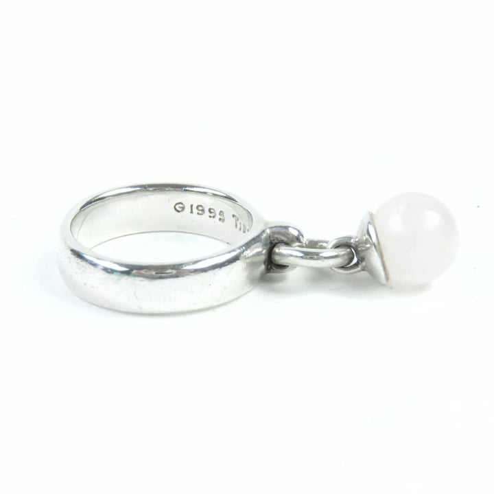 Great TIFFANY&Co. Ring Balloon Dangle Ring quartz Silver SV925 Women