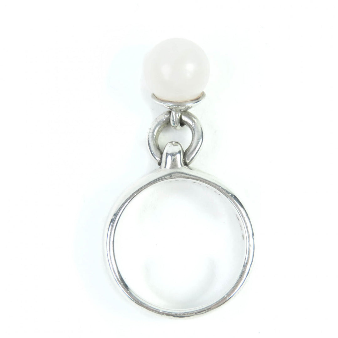 Great TIFFANY&Co. Ring Balloon Dangle Ring quartz Silver SV925 Women