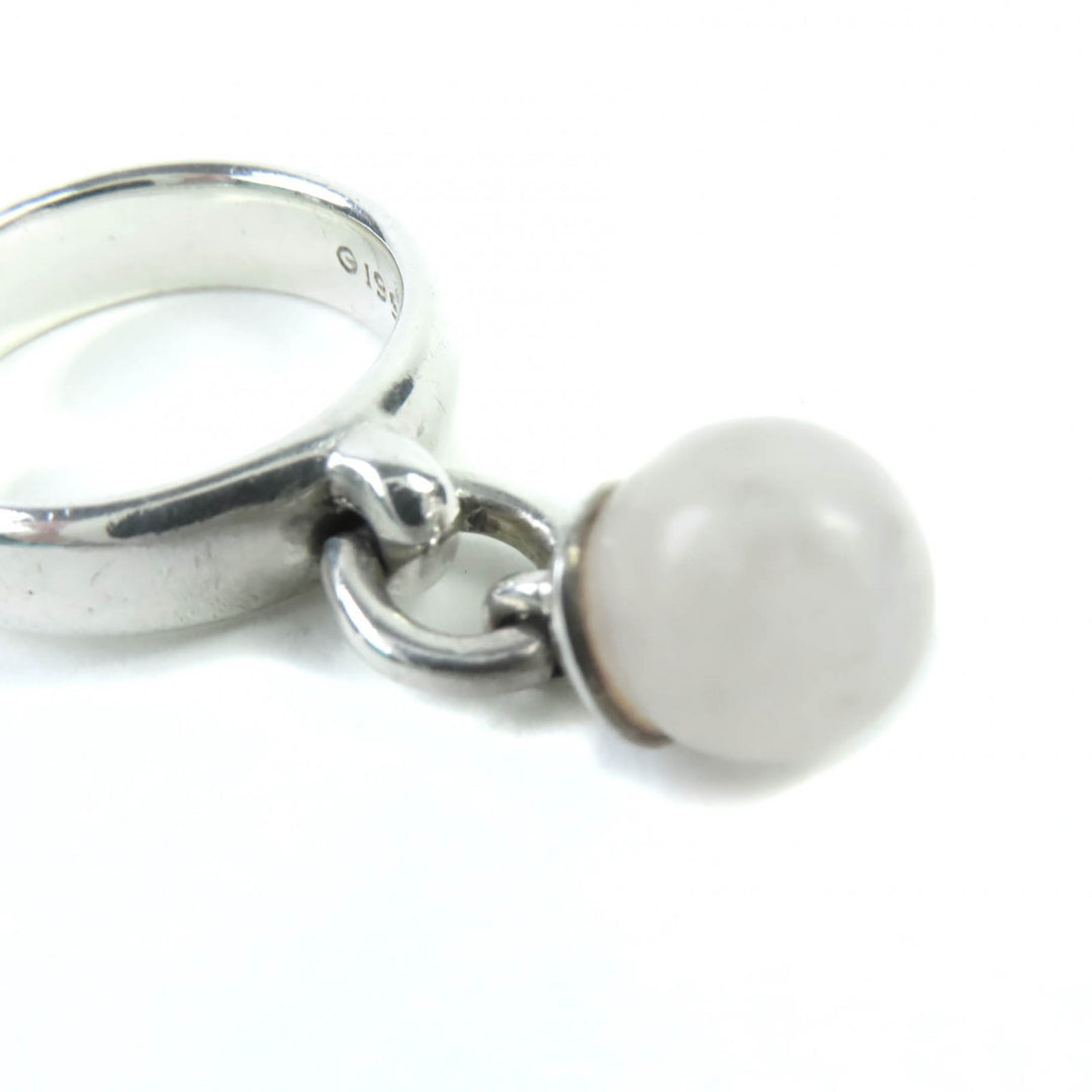 Great TIFFANY&Co. Ring Balloon Dangle Ring quartz Silver SV925 Women