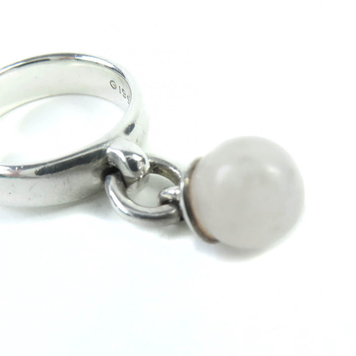 Great TIFFANY&Co. Ring Balloon Dangle Ring quartz Silver SV925 Women