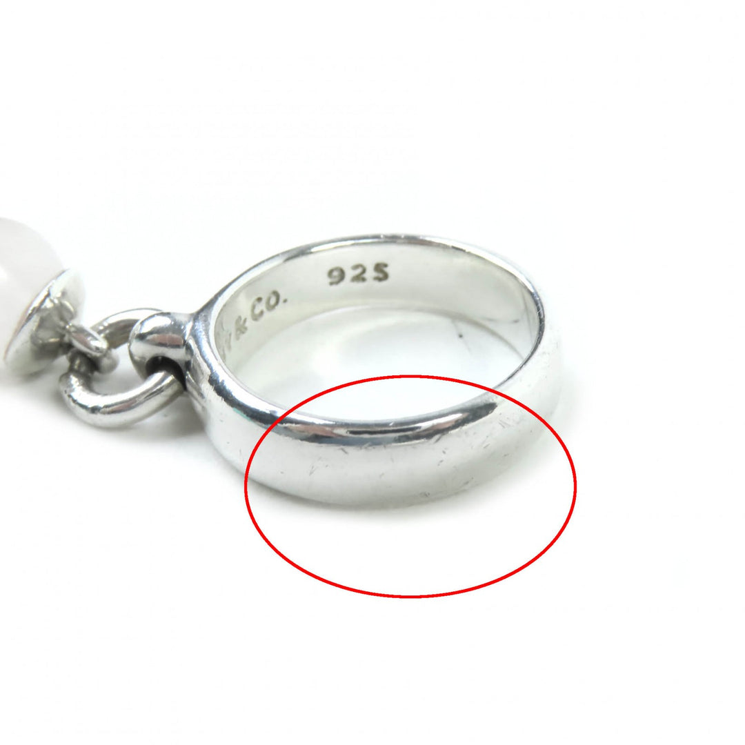 Great TIFFANY&Co. Ring Balloon Dangle Ring quartz Silver SV925 Women