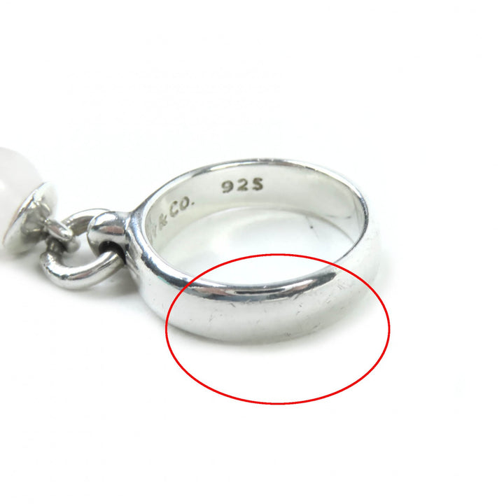 Great TIFFANY&Co. Ring Balloon Dangle Ring quartz Silver SV925 Women