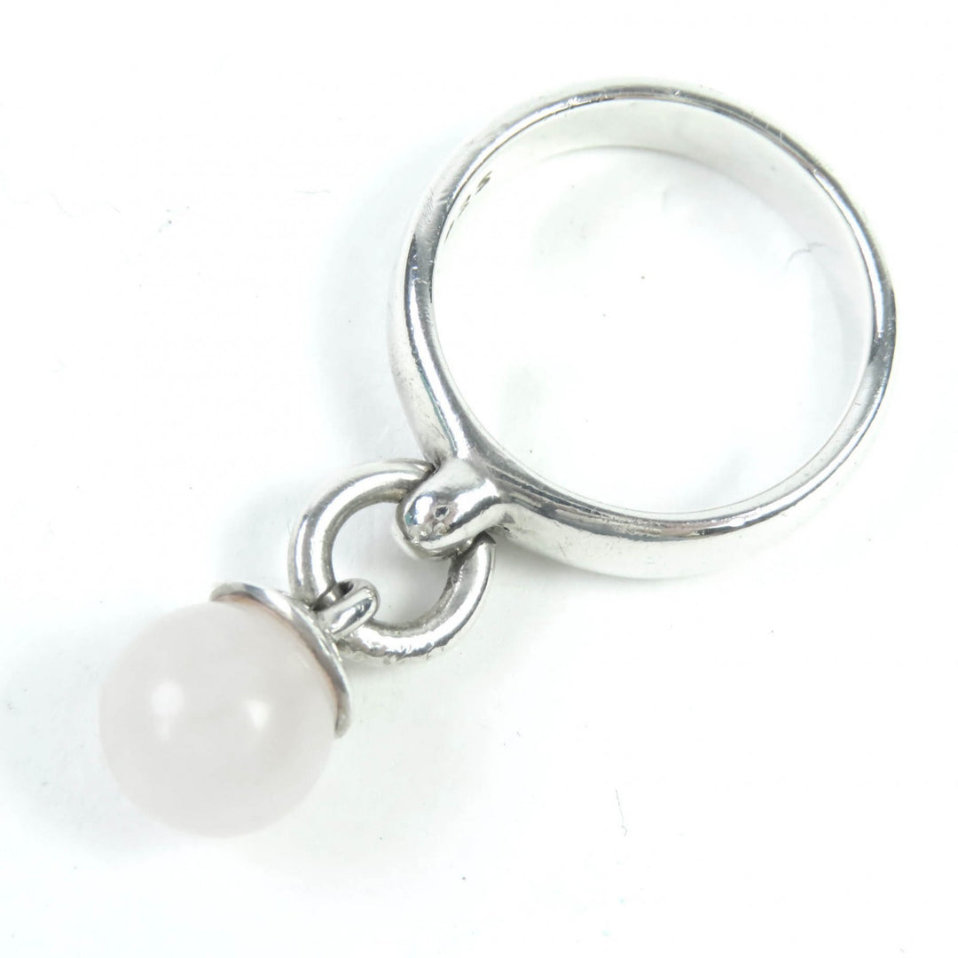 Great TIFFANY&Co. Ring Balloon Dangle Ring quartz Silver SV925 Women