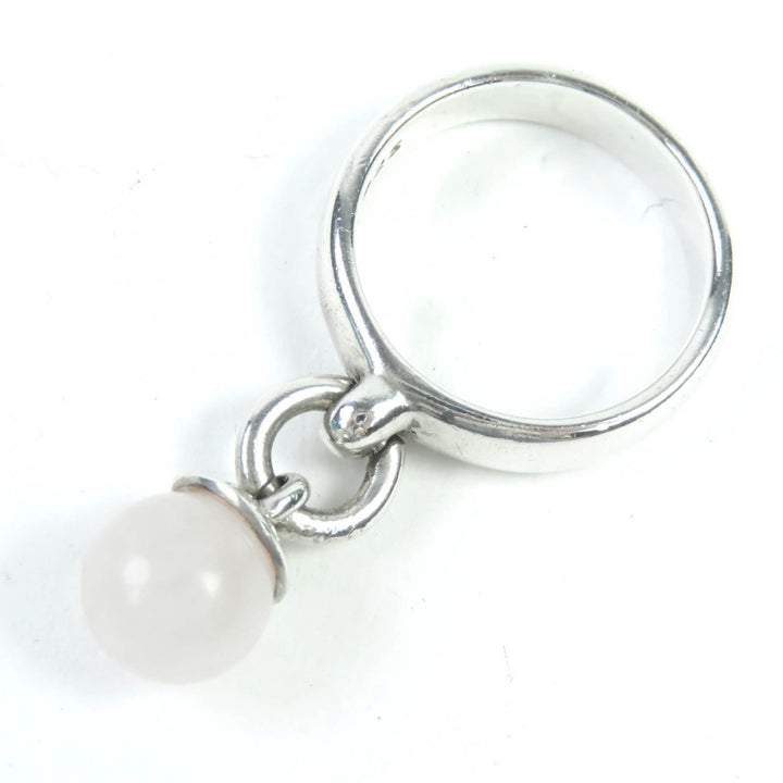 Great TIFFANY&Co. Ring Balloon Dangle Ring quartz Silver SV925 Women