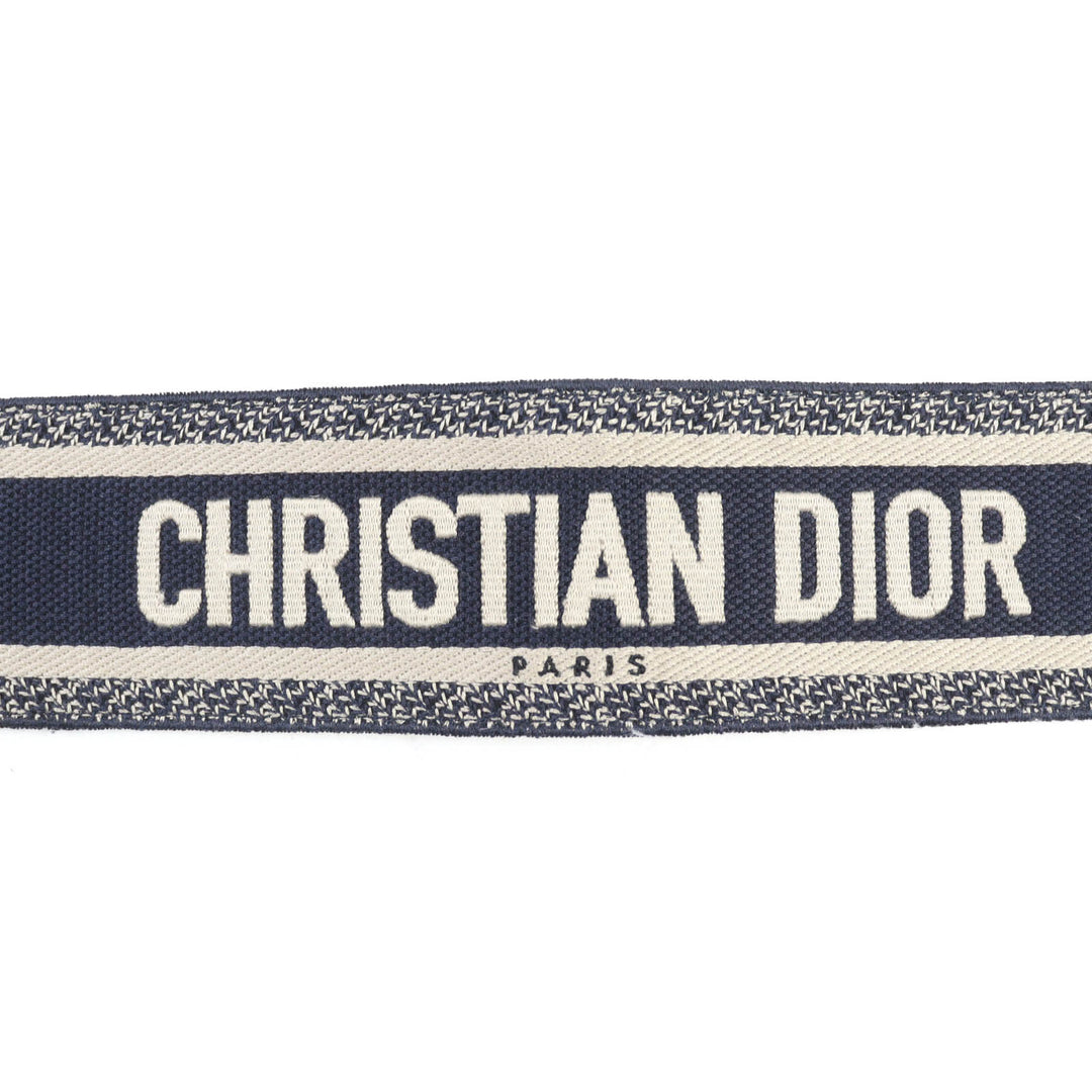 Pristine Christian Dior belt leather combination Navy Ivory Black B0001CBTE