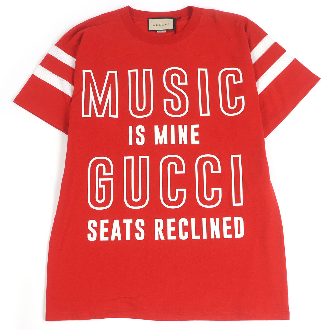 新品 GUCCI Tシャツ 100周年記念Tシャツ レッド コットン メンズ S 655459