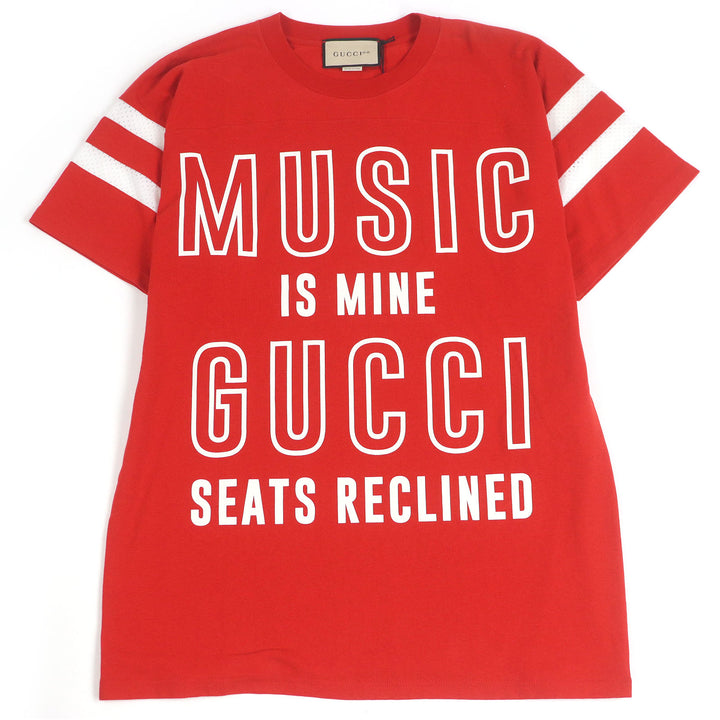 新品 GUCCI Tシャツ 100周年記念Tシャツ レッド コットン メンズ S 655459