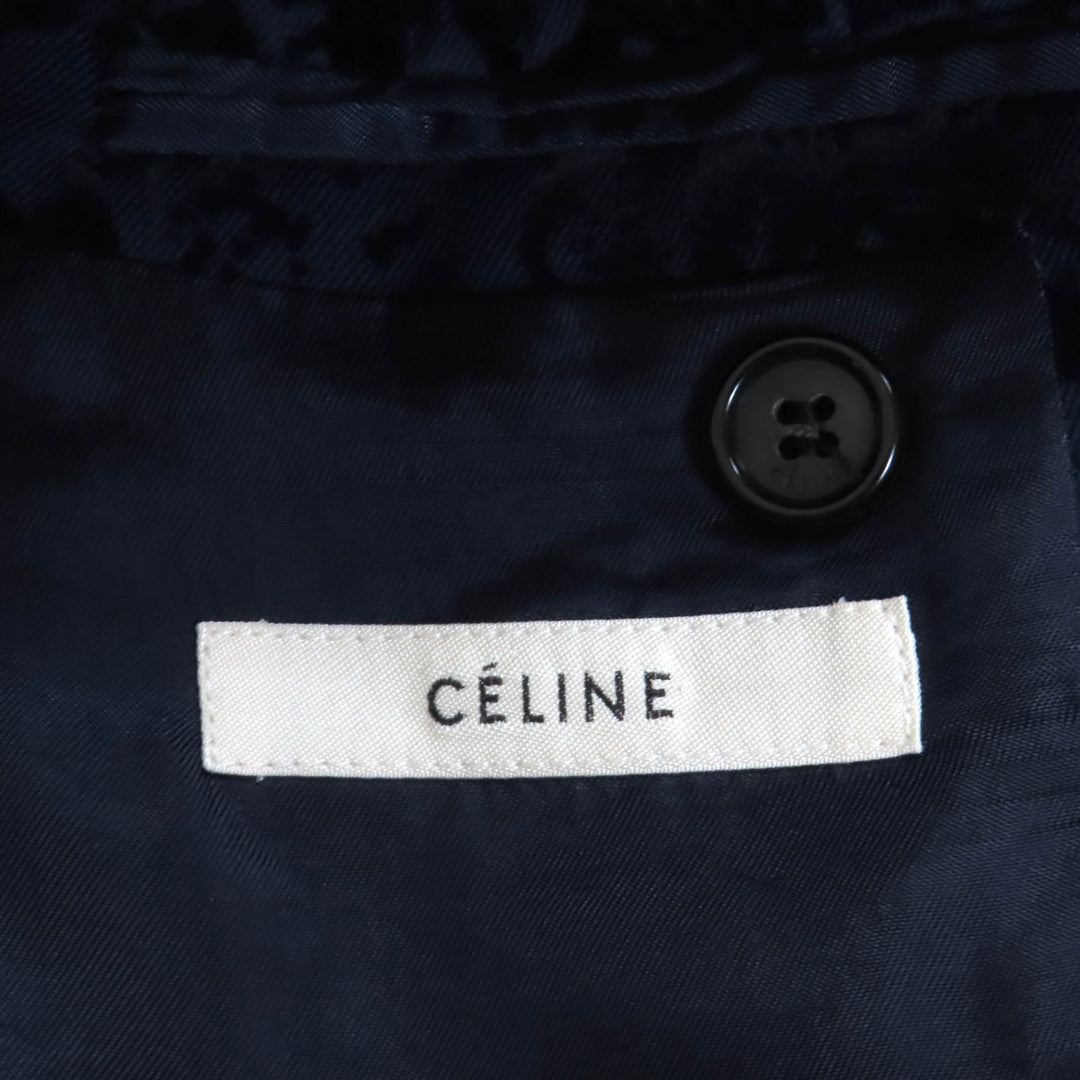 CELINE コート フィービー 時代 ネイビー ポリエステル レディース 34