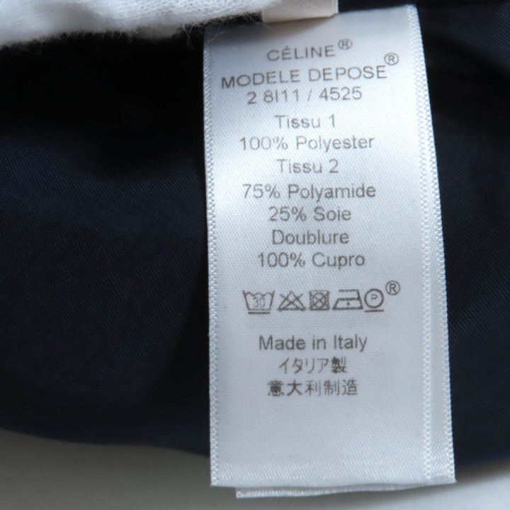CELINE コート フィービー 時代 ネイビー ポリエステル レディース 34