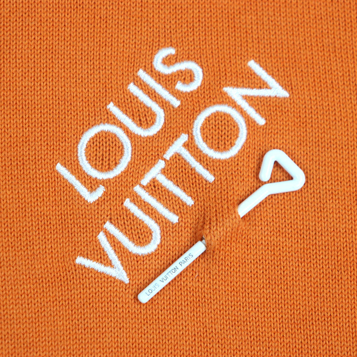 素晴らしい LOUIS VUITTON 半袖ニット オレンジ コットン メンズ XL