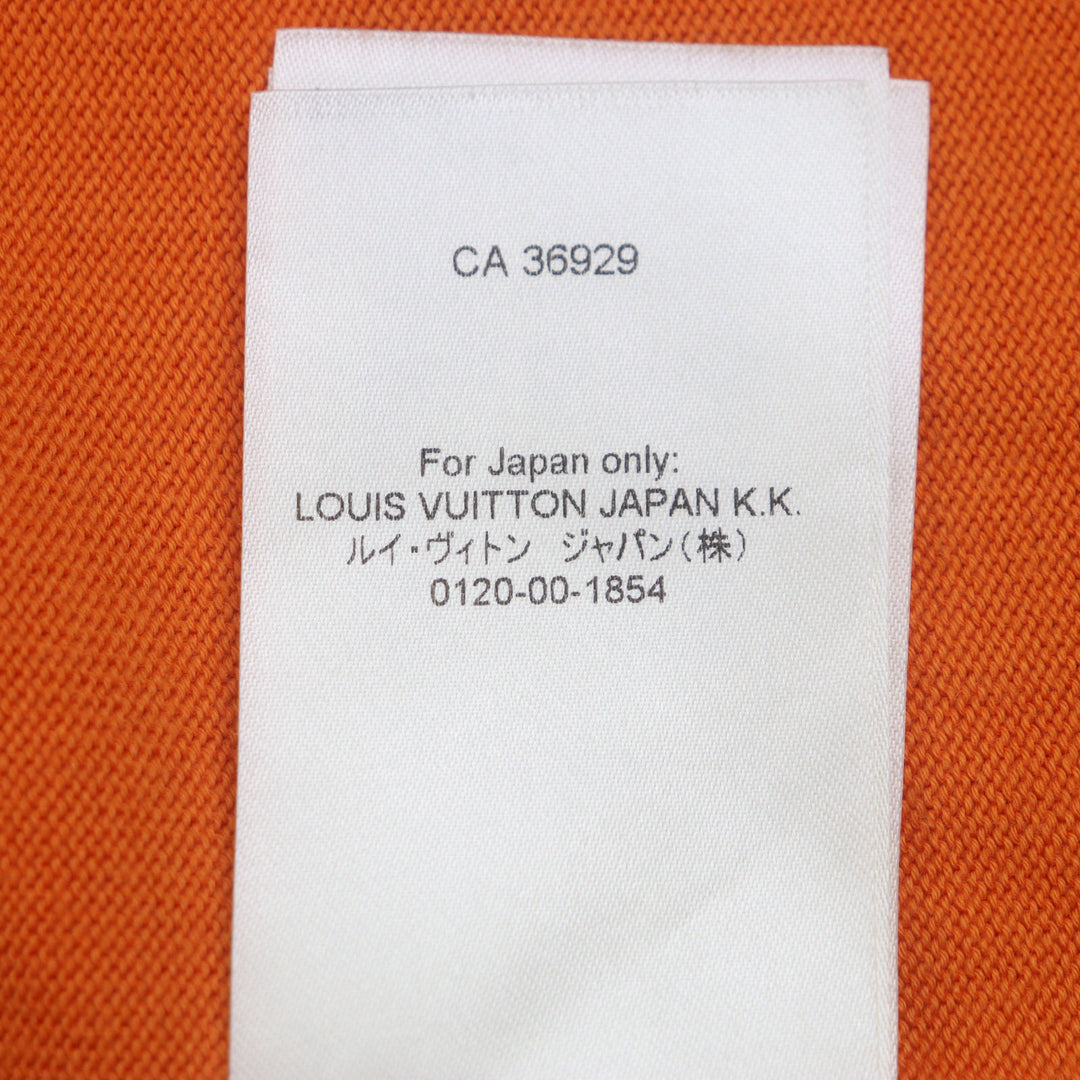 素晴らしい LOUIS VUITTON 半袖ニット オレンジ コットン メンズ XL