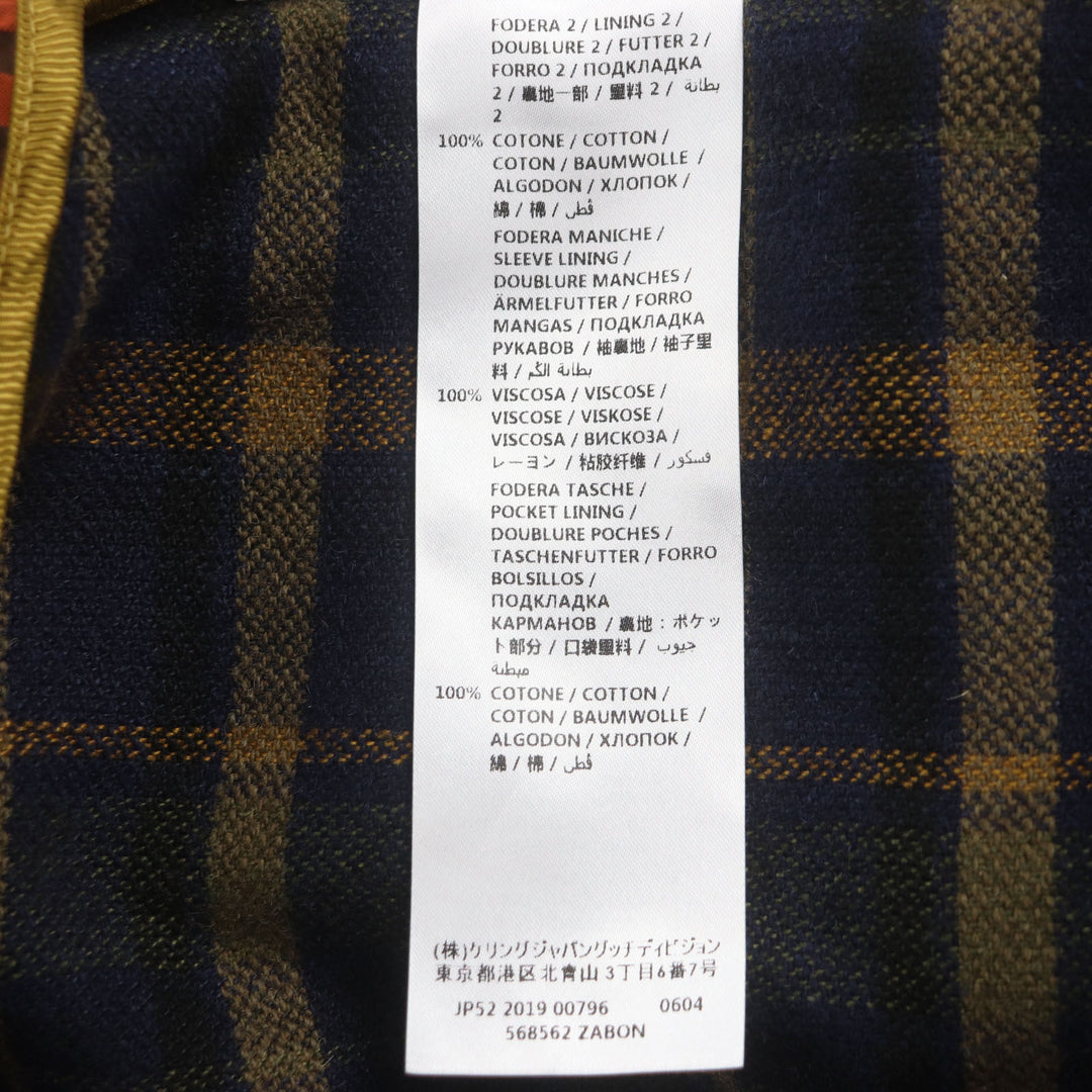 グッチ ダブルチェスターコート ネイビー ウール メンズ 46 568562 美品