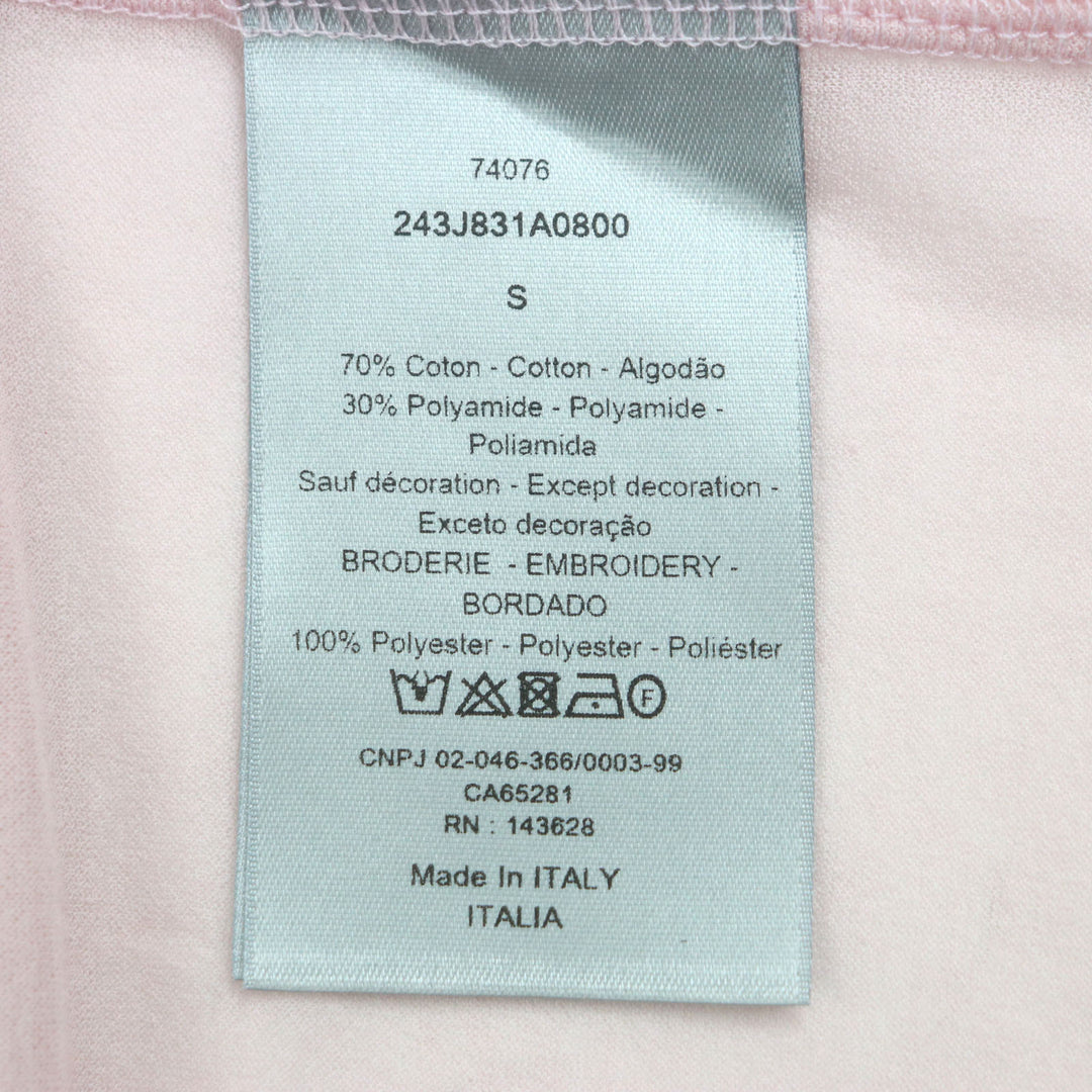 DIOR 長袖ポロシャツ ピンク コットン メンズ S 243J831A0800 美品