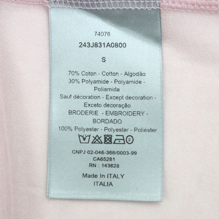DIOR 長袖ポロシャツ ピンク コットン メンズ S 243J831A0800 美品