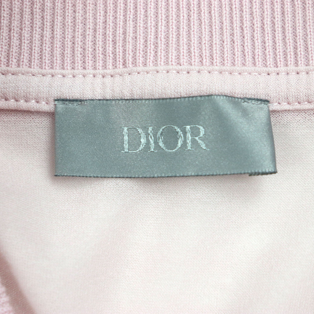 DIOR 長袖ポロシャツ ピンク コットン メンズ S 243J831A0800 美品