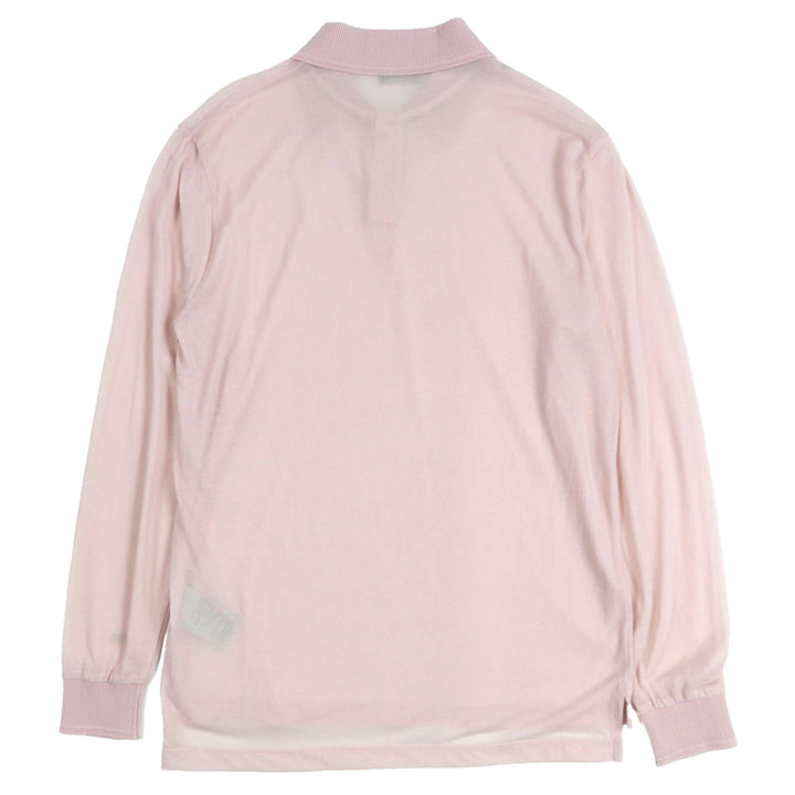 DIOR 長袖ポロシャツ ピンク コットン メンズ S 243J831A0800 美品