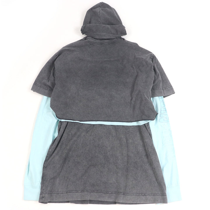 素晴らしい GIVENCHY 長袖Tシャツ オーバーラップ 刺繍Tシャツ L BM71FK3YBT