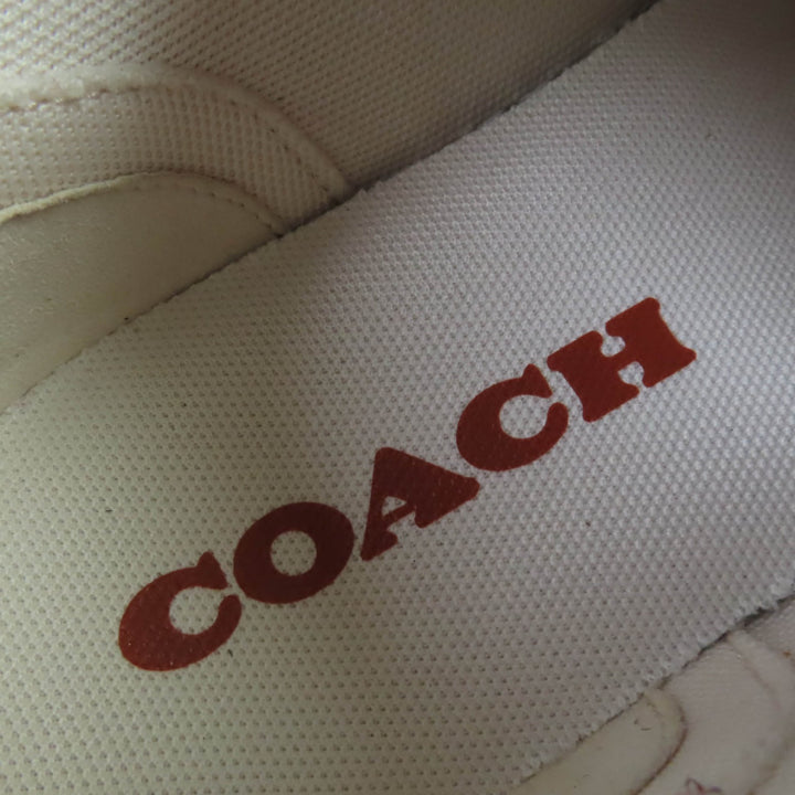 Pristine COACH sneakers Lowline Top Crochet Brown leather Women 38