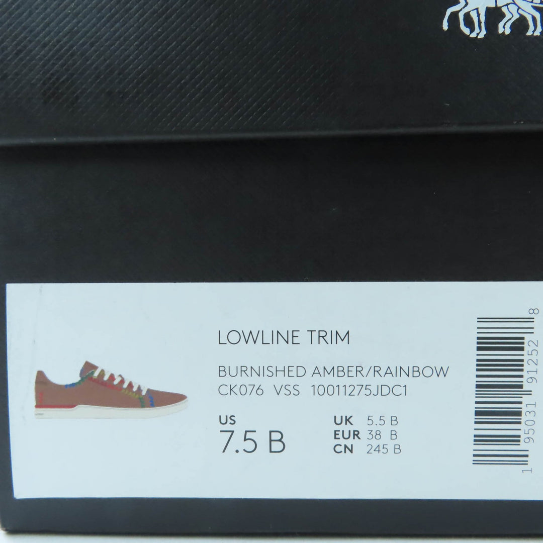 Pristine COACH sneakers Lowline Top Crochet Brown leather Women 38