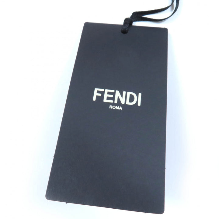 Excellent FENDI Long skirt Logo Stripe Pattern Knit pink Rayon Women 40 FZQ689