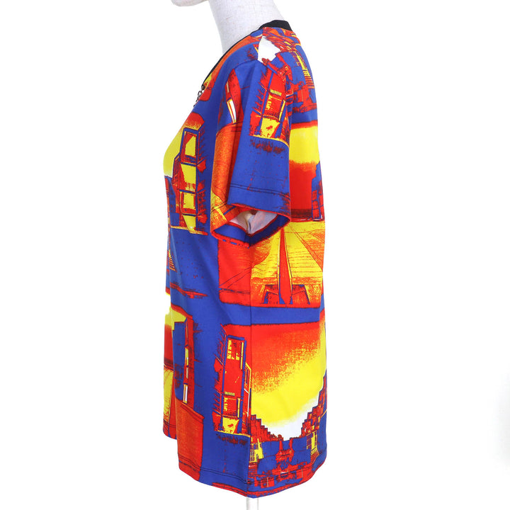 素晴らしい LOUIS VUITTON 半袖Tシャツ シティプリント LVチェーン クルーネック マルチカラー L