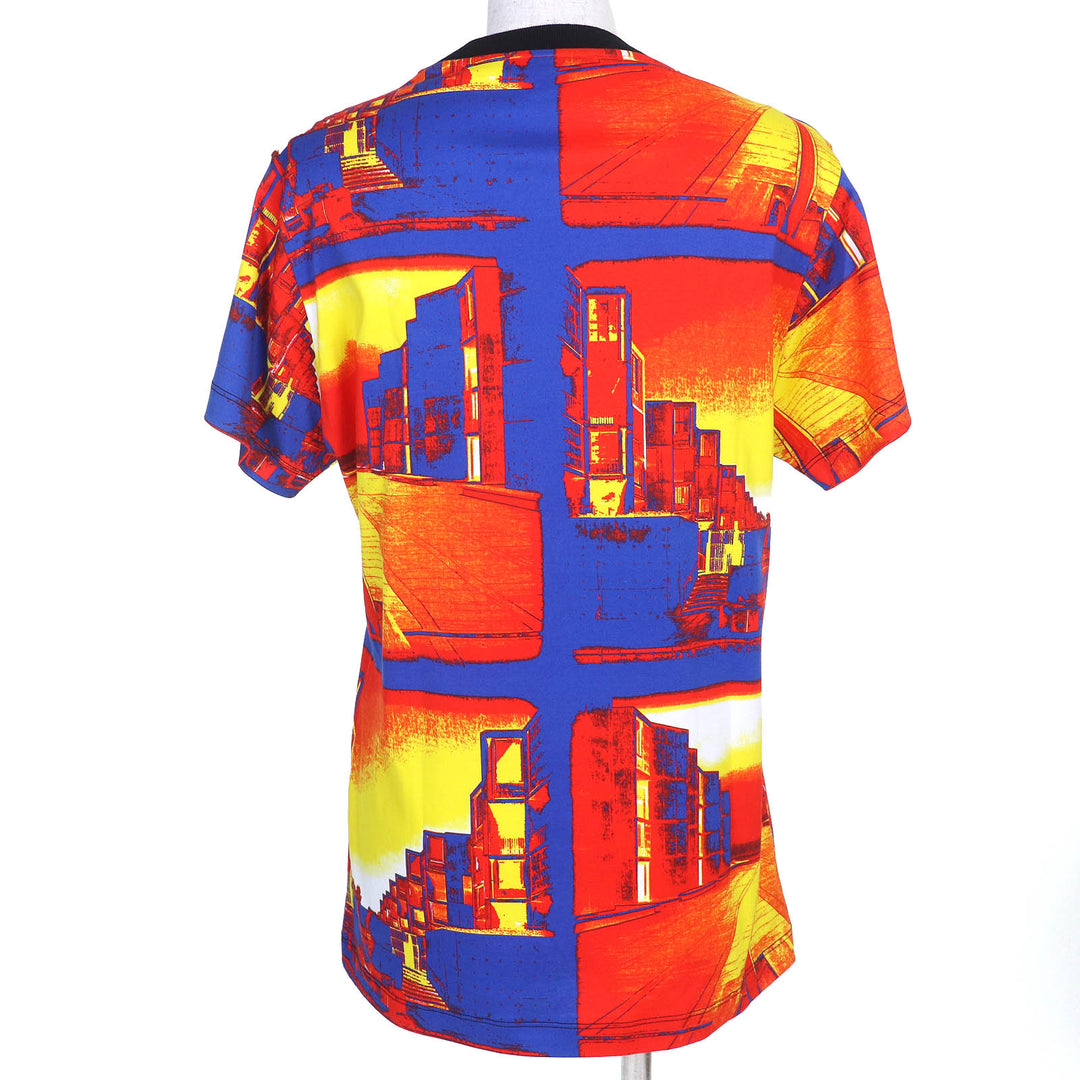 素晴らしい LOUIS VUITTON 半袖Tシャツ シティプリント LVチェーン クルーネック マルチカラー L