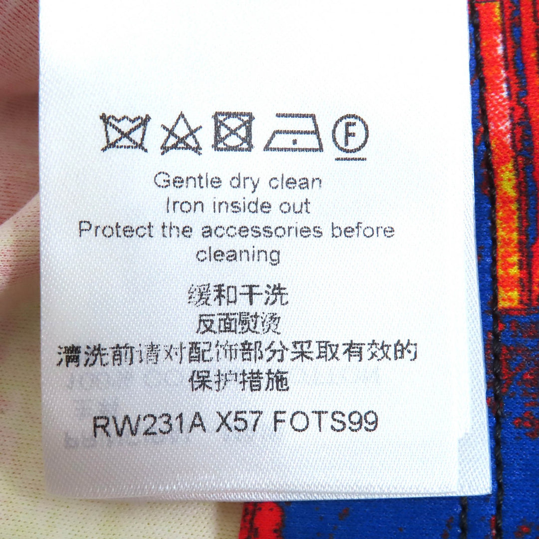 素晴らしい LOUIS VUITTON 半袖Tシャツ シティプリント LVチェーン クルーネック マルチカラー L